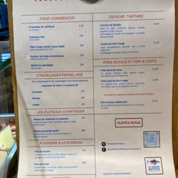 Les Requins Marteaux - Menu