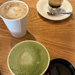 Matcha 5/5 Espresso shot 5/5 Latte 3/5 Matcha 5/5 Espresso shot 5/5 Latte 3/5