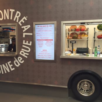 Cuisine De Rue - This place sells the typical street food of hot dogs and crepes. - Food Trucks Near Me - Montreal, Quebec Cuisine De Rue - This place sells the typical street food of hot dogs and crepes. - Food Trucks Near Me - Montreal, Quebec