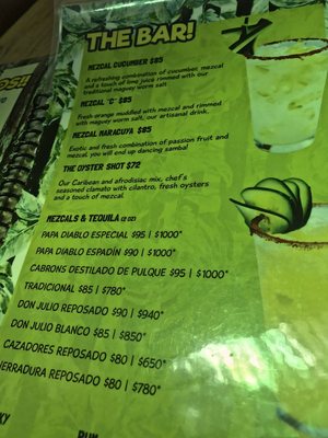 Menu photo 3 Los Aguachiles Playa del Carmen, ROO