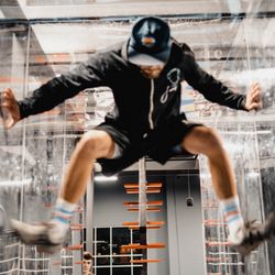 Airborne Trampoline Park - Pushing through the Ninja Air Course
