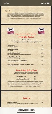 Menu photo 2 Sun Valley Steakhouse Sun Valley, NV Menu photo 2 Sun Valley Steakhouse Sun Valley, NV