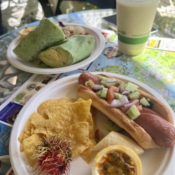 What's Shakin' - Hot dog and avocado wrap piña colada shake and Mac daddy shake. Out of this world. - Breakfast & Brunch Near Me - Pepeekeo, Hawaii What's Shakin' - Hot dog and avocado wrap piña colada shake and Mac daddy shake. Out of this world. - Breakfast & Brunch Near Me - Pepeekeo, Hawaii
