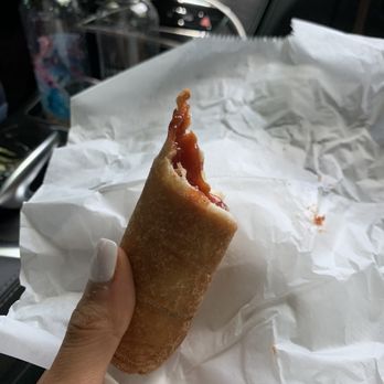 Milly's Empanada Factory - Inside of the guava and cheese tequeno - Venezuelan Near Me - Miami, Florida Milly's Empanada Factory - Inside of the guava and cheese tequeno - Venezuelan Near Me - Miami, Florida