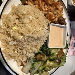 Hibachi shrimp and steak