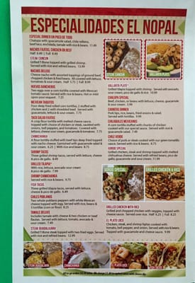 Menu photo 5 El Nopal Mexicana Restaurant Trenton, MO Menu photo 5 El Nopal Mexicana Restaurant Trenton, MO
