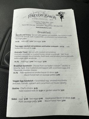 Menu photo 2 Forevers Bakery Vancouver, WA