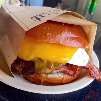 Eggslut - Eggslut cheeseburger with bacon and egg. - Breakfast & Brunch Near Me - Los Angeles, California Eggslut - Eggslut cheeseburger with bacon and egg. - Breakfast & Brunch Near Me - Los Angeles, California