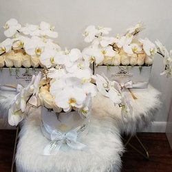 Lovely Roses - Beautiful arrangement with Orchids