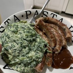 A & S Italian Pork Store - Served with cream spinach ...