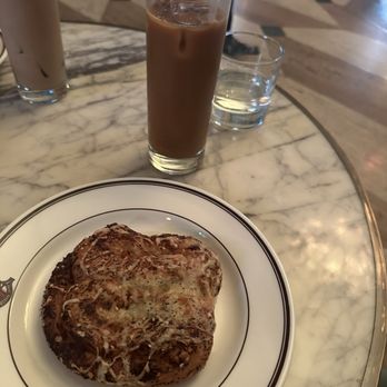 Conwell Hall - Chili gruyere palmier and iced latte - Cafes Near Me - New York, New York