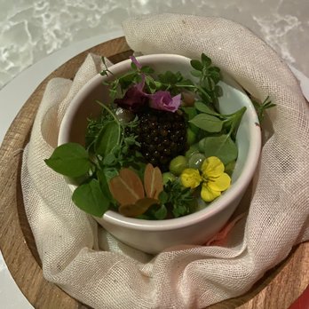 Huso - Steamed Egg Custard with peas, guanciale & Kaluga Amber - Wine Bars Near Me - New York, New York Huso - Steamed Egg Custard with peas, guanciale & Kaluga Amber - Wine Bars Near Me - New York, New York