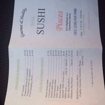 Pisces - Menu back - Sushi Bars Near Me - Manhattan Beach, California Pisces - Menu back - Sushi Bars Near Me - Manhattan Beach, California
