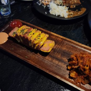 One Shot Pocha - Grilled Cheese Spam - Korean Near Me - Houston, Texas One Shot Pocha - Grilled Cheese Spam - Korean Near Me - Houston, Texas