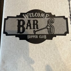 Bar-S Lounge Supper Club - Menu cover