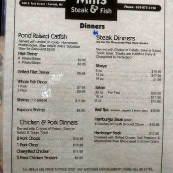 Mills Steak & Fish - Mills Steak & Fish Menu - Steakhouses Near Me - Corinth, Mississippi