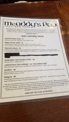 Menu photo 4 McAddy's Pub Troy, NY