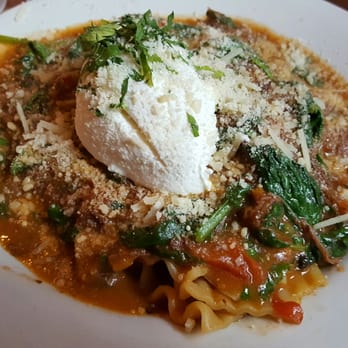 Pisticci - Maltagliatti with ricotta, spinach and lamb - Italian Near Me - New York, New York Pisticci - Maltagliatti with ricotta, spinach and lamb - Italian Near Me - New York, New York