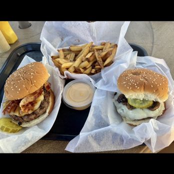 Woodies Drive-In - Burgers and fries w/ cheese sauce on side - Burgers Near Me - Ship Bottom, New Jersey