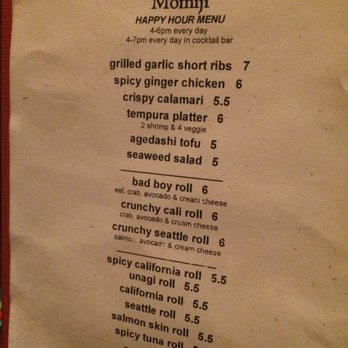 Momiji - Happy hour menu - Japanese Near Me - Seattle, Washington Momiji - Happy hour menu - Japanese Near Me - Seattle, Washington