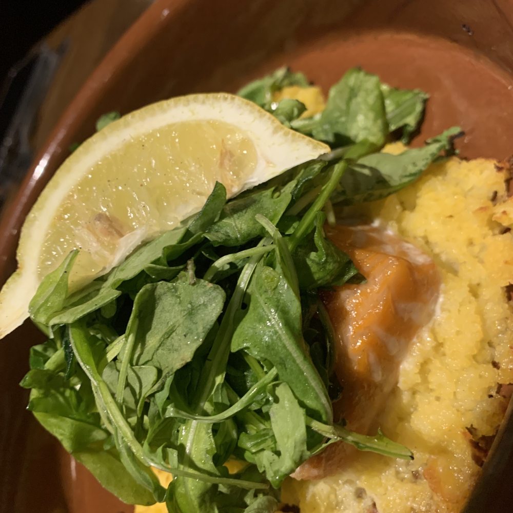 Napolese Pizzeria - Salmon with polenta and arugula - Pizza Near Me - Indianapolis, Indiana Napolese Pizzeria - Salmon with polenta and arugula - Pizza Near Me - Indianapolis, Indiana