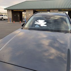 Blue Mountain Auto Wash - After the 'dry' cycle, the remaining water contained a residue which dried on the paint. New car.