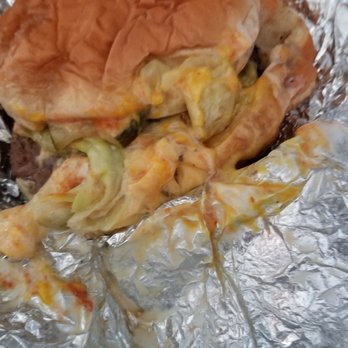 Cook Out - And this is the burger I received! - Burgers Near Me - Auburn, Alabama