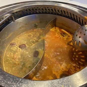 Three Hotpot Bbq - Hotpot tomato and pig bone broth - Hot Pot Near Me - New York, New York Three Hotpot Bbq - Hotpot tomato and pig bone broth - Hot Pot Near Me - New York, New York