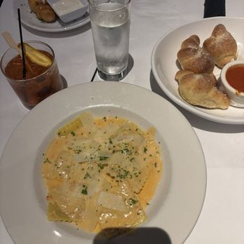 Andy's Jazz Club - Mushroom ravioli in vodka sauce, garlic knots, and a not so good old fashioned. - Jazz & Blues Near Me - Chicago, Illinois