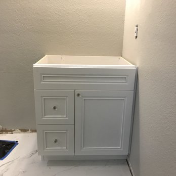 KT Cabinets - Before counters was installed for 1st bathroom - Cabinetry Near Me - South El Monte, California