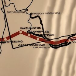 National Road-Zane Grey Museum - Map of national road in Western PA
