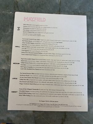 Menu photo 5 Mayfield San Juan Capistrano, CA