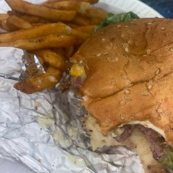 Martin Wine & Spirits - The fries are seasoned well, fresh and that bun was poofy and warm, like buttah.