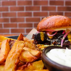 Shining Peak Brewing - Braised Beef Cheek Burger | $23
