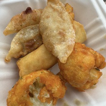 Grillbird - Some gyoza, egg roll and Fried Cauliflower! - Japanese Near Me - Seattle, Washington Grillbird - Some gyoza, egg roll and Fried Cauliflower! - Japanese Near Me - Seattle, Washington