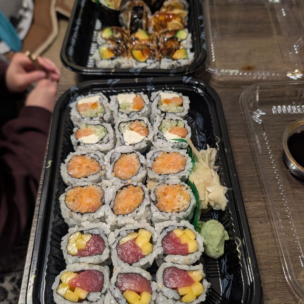 Sushi A&C - Sweet potato Shrimp tempura Eel Philly Spicy salmon Tuna and mango - Sushi Bars Near Me - Denville, New Jersey Sushi A&C - Sweet potato Shrimp tempura Eel Philly Spicy salmon Tuna and mango - Sushi Bars Near Me - Denville, New Jersey