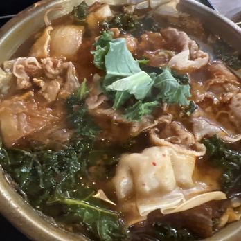 Sweet Fires - Kimchi with vegetables and Pork. So delicious! - Hot Pot Near Me - Upland, California