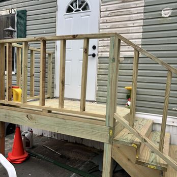 Dynamic Carpenters - Deck and front door. Beautiful! - Masonry/Concrete Near Me Dynamic Carpenters - Deck and front door. Beautiful! - Masonry/Concrete Near Me