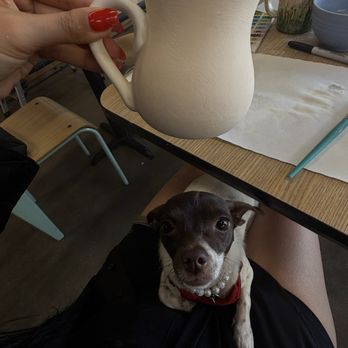 Color Me Mine - 3 layers later and a napping Frida - Art Classes Near Me - Pasadena, California