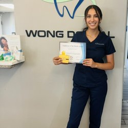 Wong Dental - Good job Angie for being voted for the employee of the month! Try deserved it !