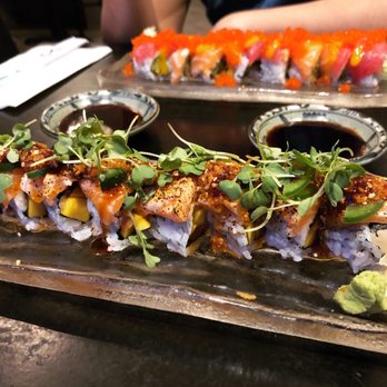 Sakana - Sakana Makimono !!!! And Rocky Road Makimono in the back - Sushi Bars Near Me - Cambridge, Massachusetts