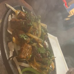 a plate of food on a table