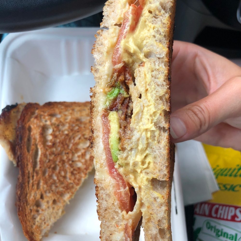 Angelina's Eatery + Cafe - #3. Turkey, Bacon, Swiss, Avocado, Tomato, Dijon Mustard Grilled Cheese - Coffee & Tea Near Me - Miami, Florida Angelina's Eatery + Cafe - #3. Turkey, Bacon, Swiss, Avocado, Tomato, Dijon Mustard Grilled Cheese - Coffee & Tea Near Me - Miami, Florida