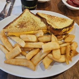 Grilled cheese and fries Grilled cheese and fries