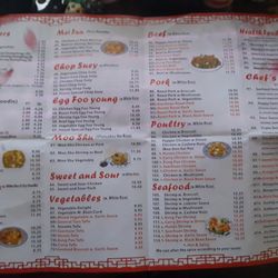 Jin Zhou Gardens - Partial menu 2