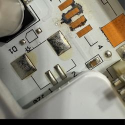 Capital City Appliance Service - The control panel before, *I*, NOT CAPITAL CITY, cleaned with 91% isopropyl alcohol and a Q-tip. They didn't do anything.