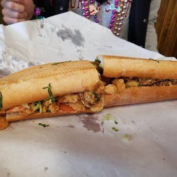 Crabby Jack's - Half shrimp and oysters Po Boy - highly recommend - Cajun/Creole Near Me - New Orleans, Louisiana