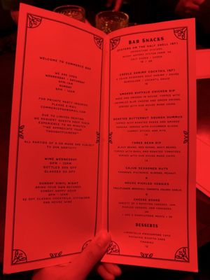 Menu photo 4 Commerce Bar Pittsburgh, PA