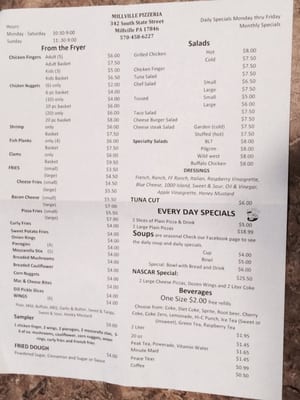 Menu photo 5 Millville Pizzaria Millville, PA Menu photo 5 Millville Pizzaria Millville, PA