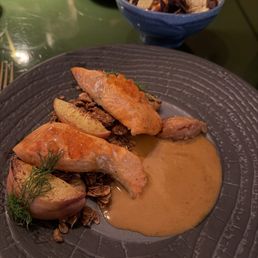 Salmon, carrots, potatoes Salmon, carrots, potatoes